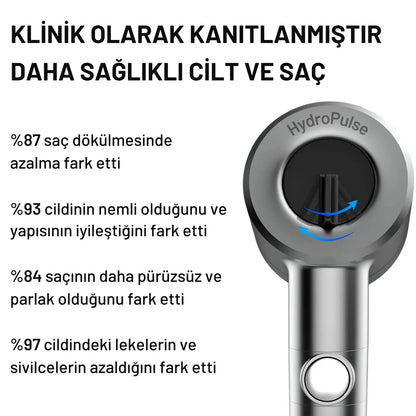 AquaFlow 3 Fonksiyonlu Masajlı Filtreli Duş Başlığı