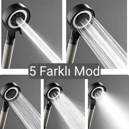 AquaFlow 5 Fonksiyonlu Filtreli Duş Başlığı