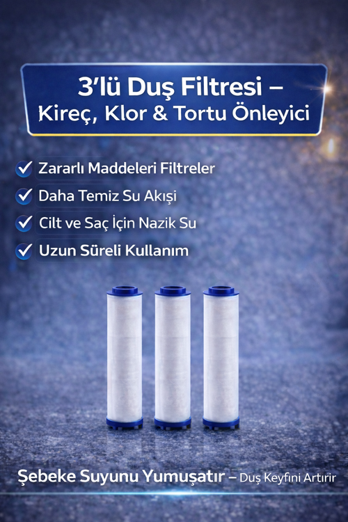 AquaFlow 3 ADET Duş Başlığı Yedek Filtresi